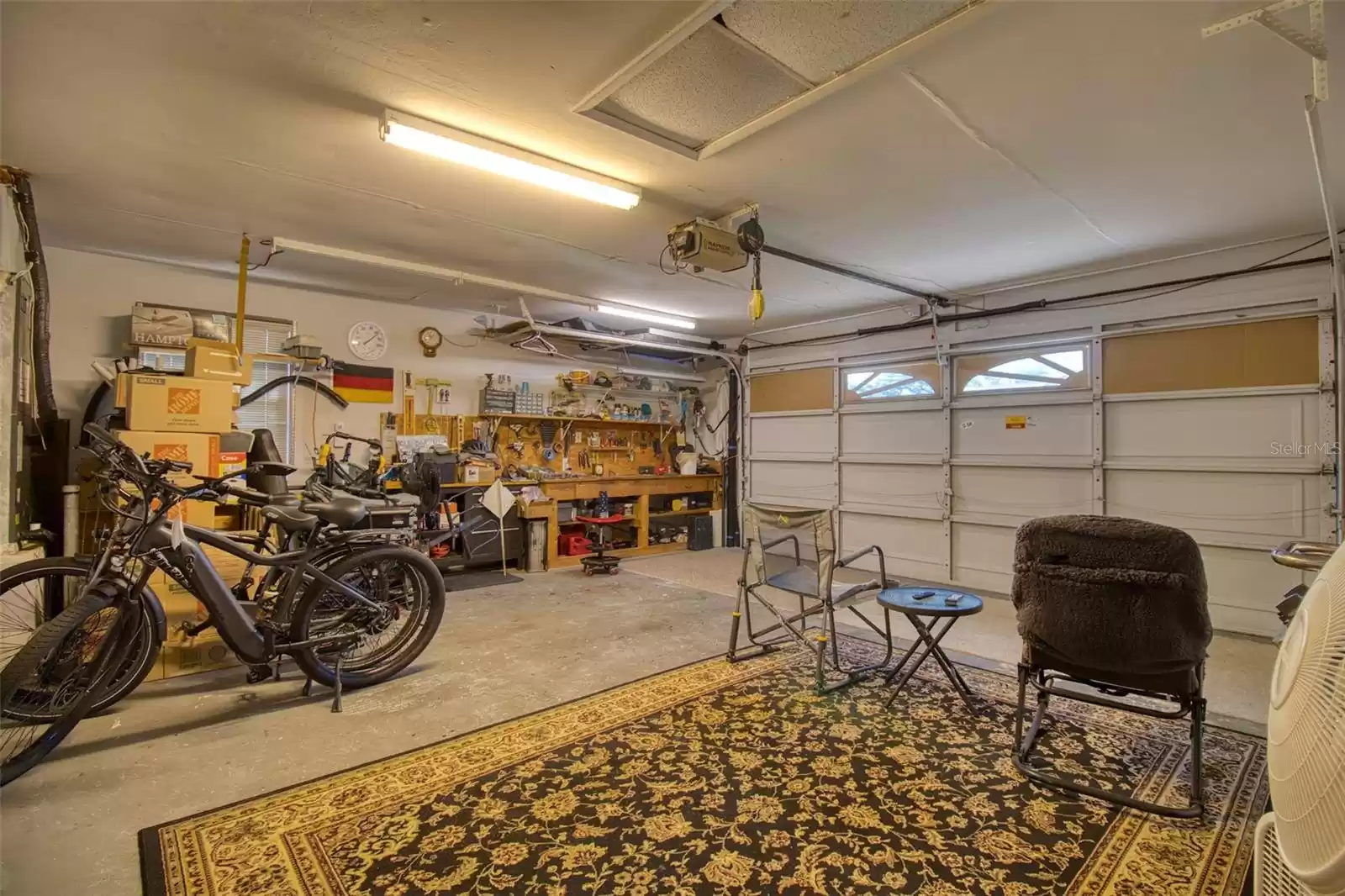 Garage with workshop