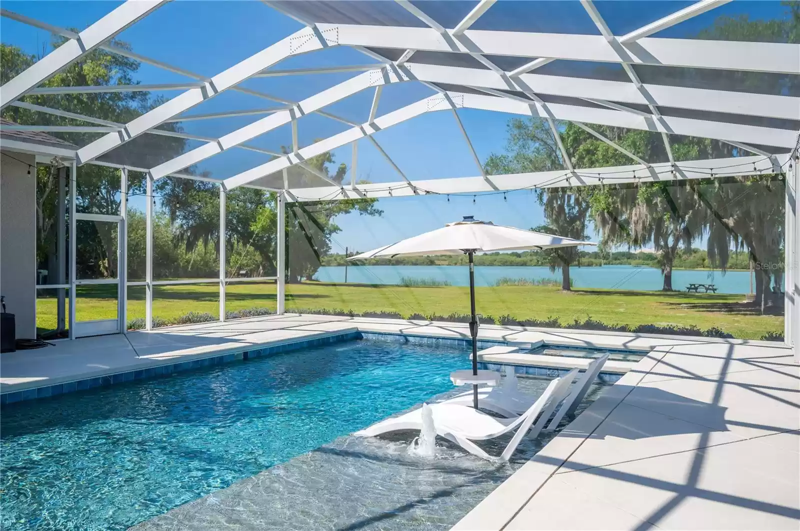 Screened in pool with Lake views!