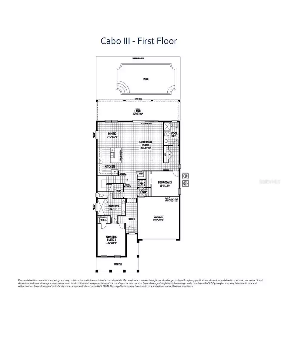 Cabo III Floorplan - First Floor