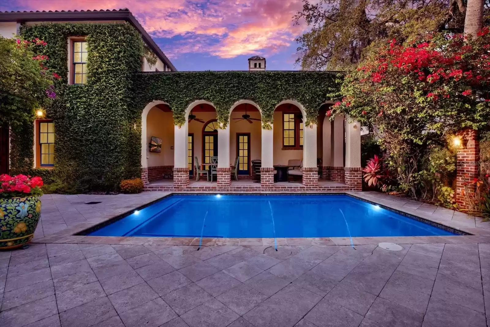 Evening Time by the Pool