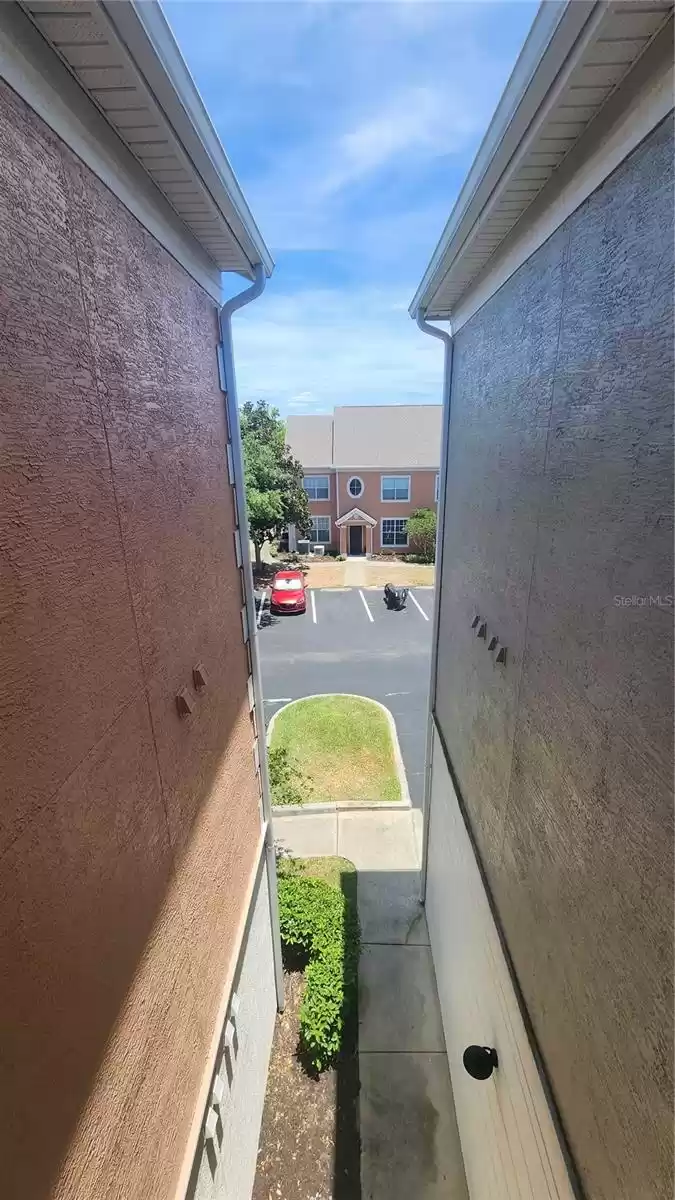 Hallway view to Parking lot