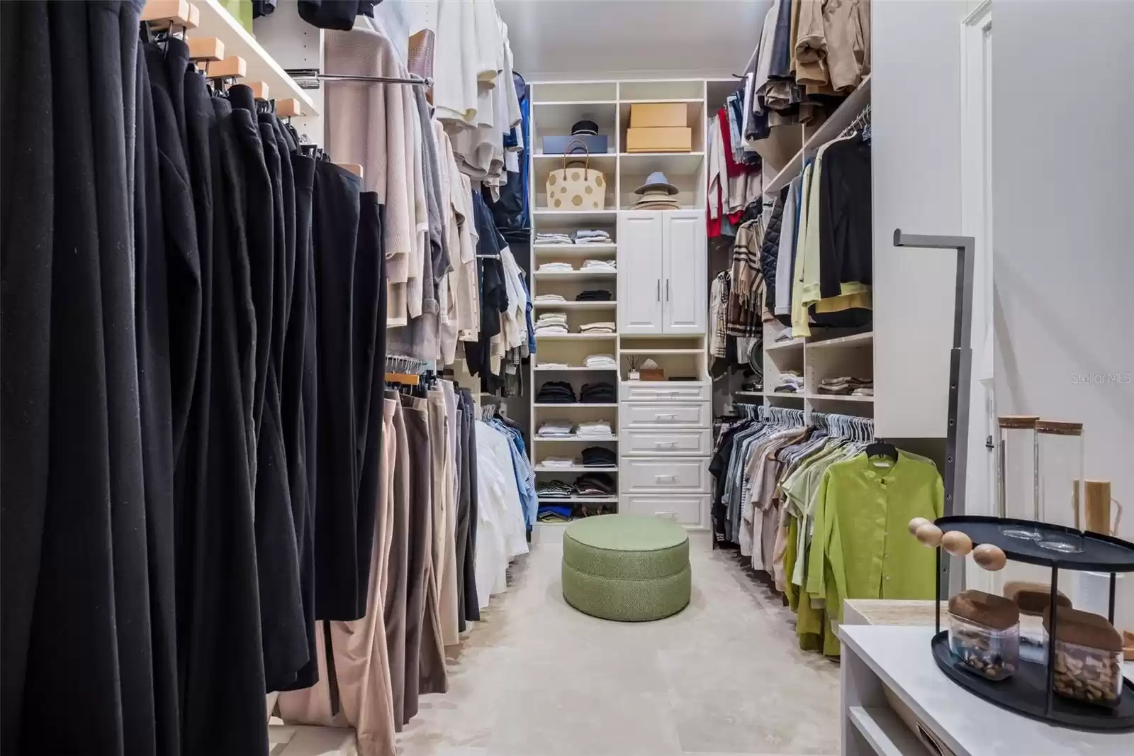 And each closet boasts plenty of customization for optimum storage.