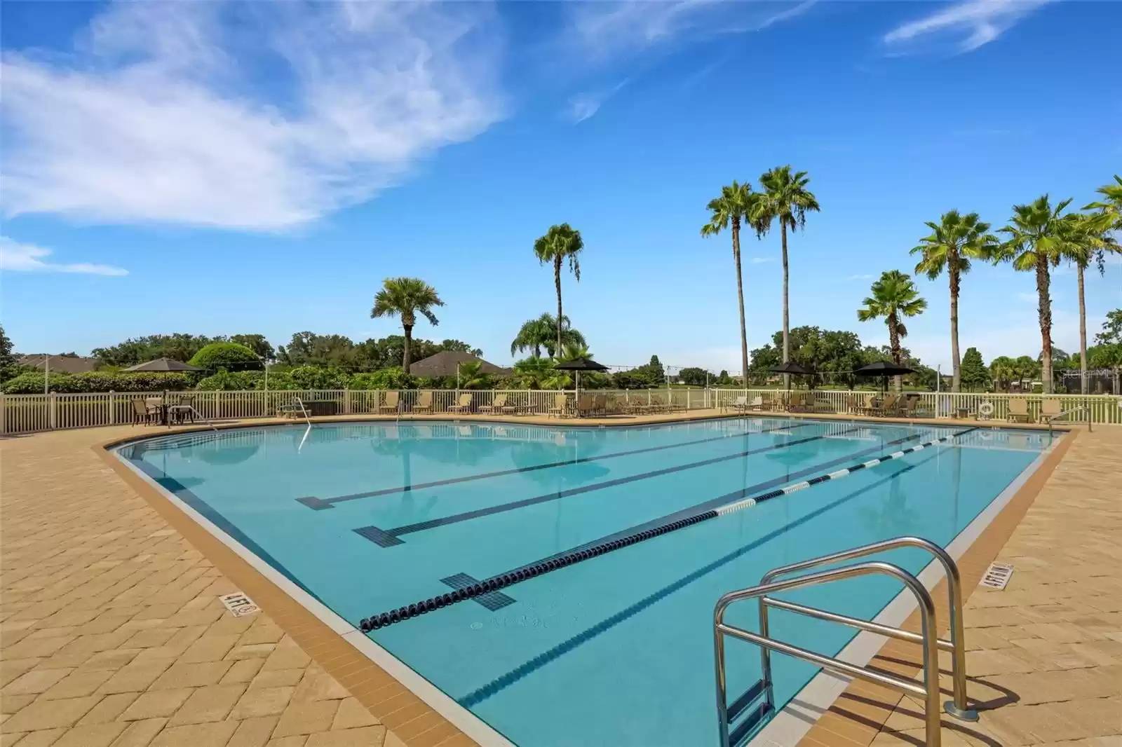 Large pool for swimming laps or just taking a dip to cool down.