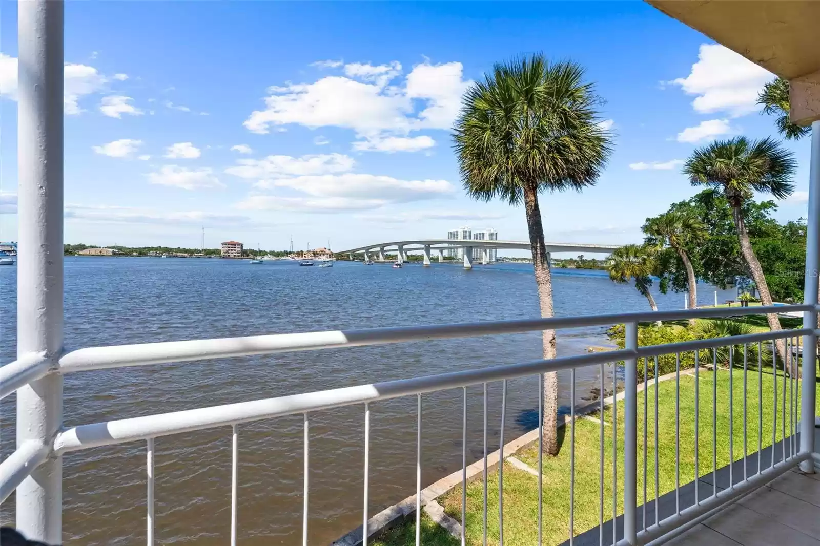 View from the covered balcony