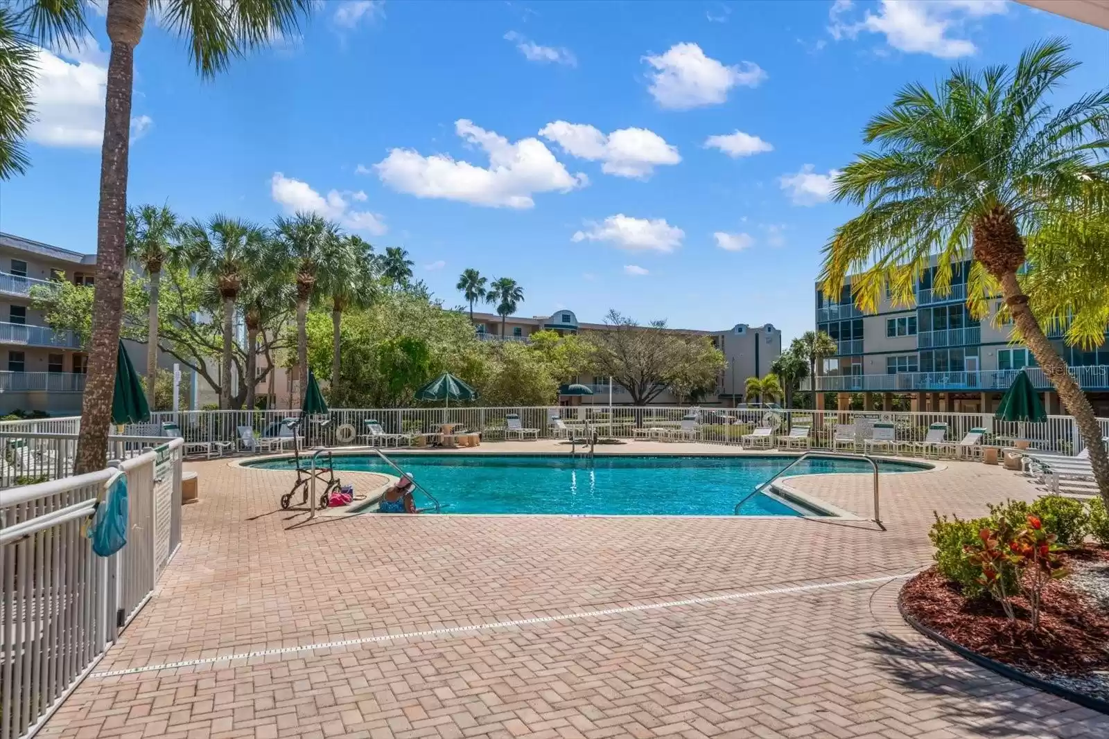 SIZABLE HEATED POOL, WITH RESTROOMS