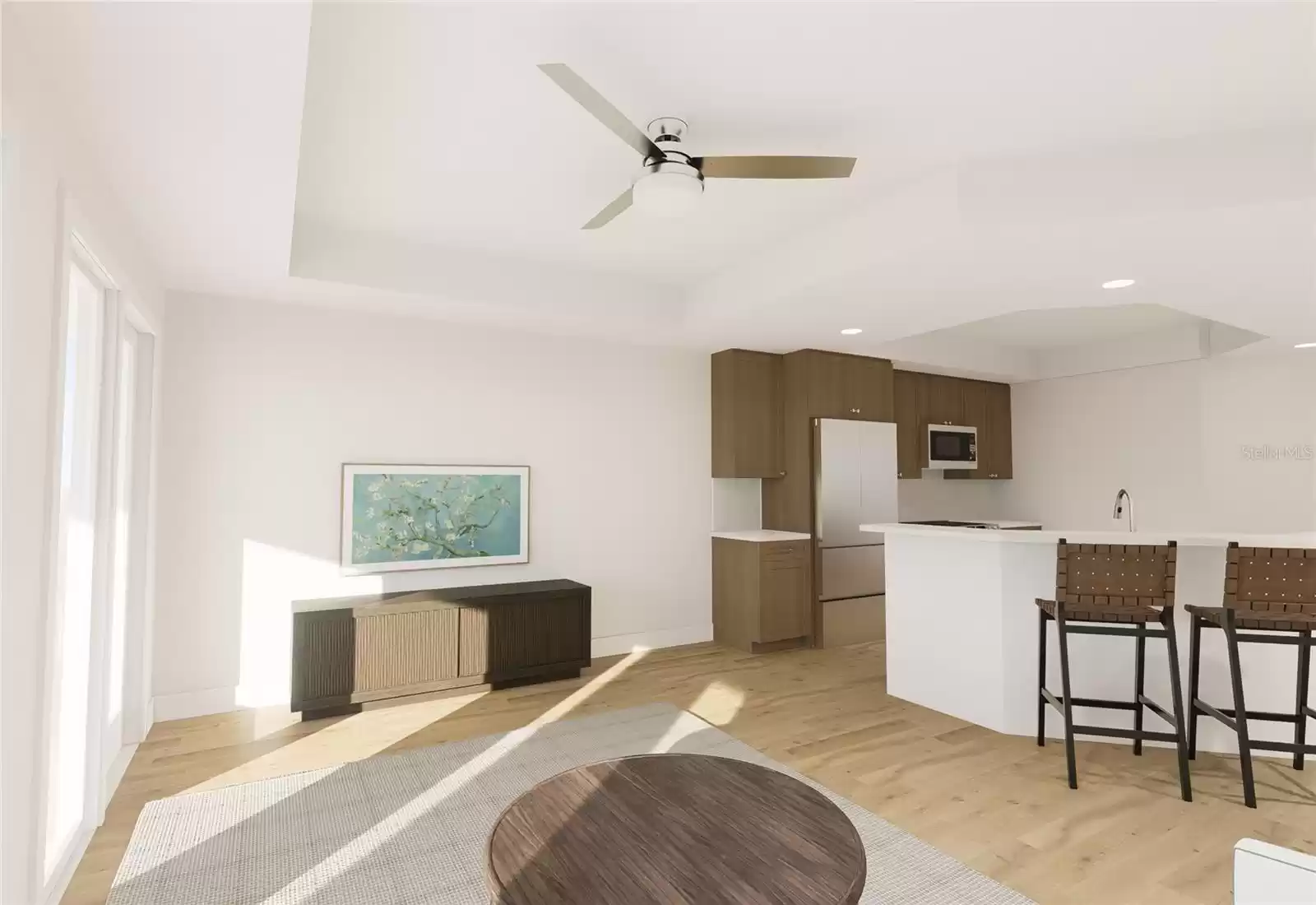 *Rendering Example**Unit does not come with physical ceiling fans, furniture, and washer/dryer appliances.