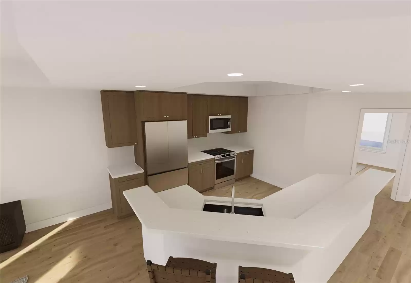 *Rendering Example**Unit does not come with physical ceiling fans, furniture, and washer/dryer appliances.