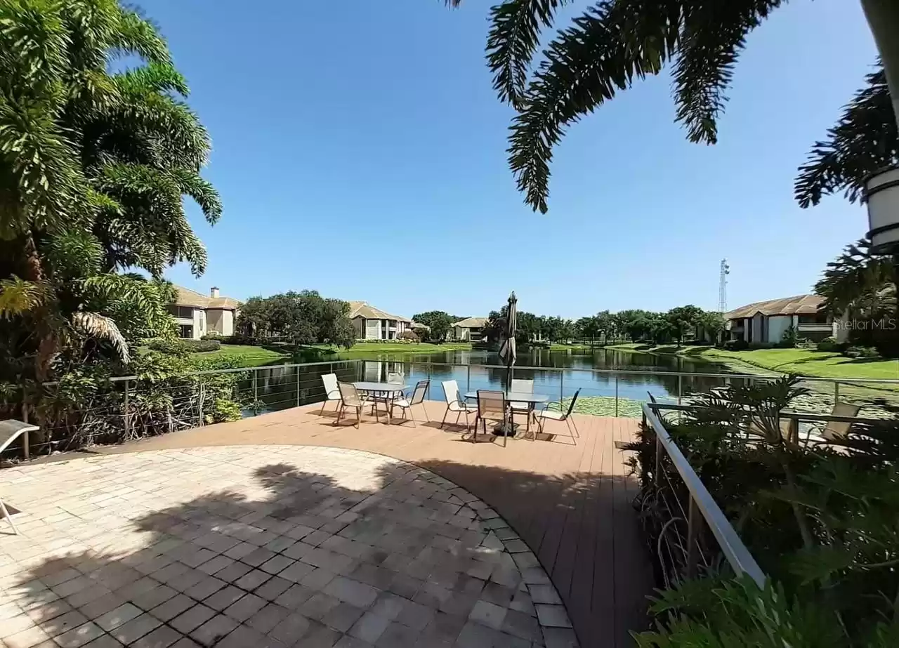 Poolside view of lake