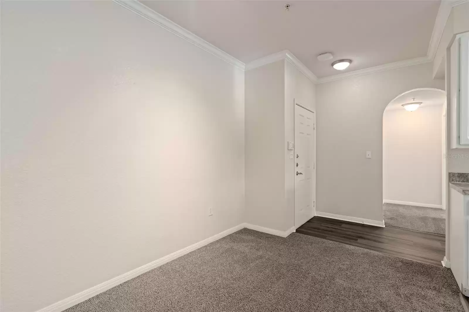 dining area to front door