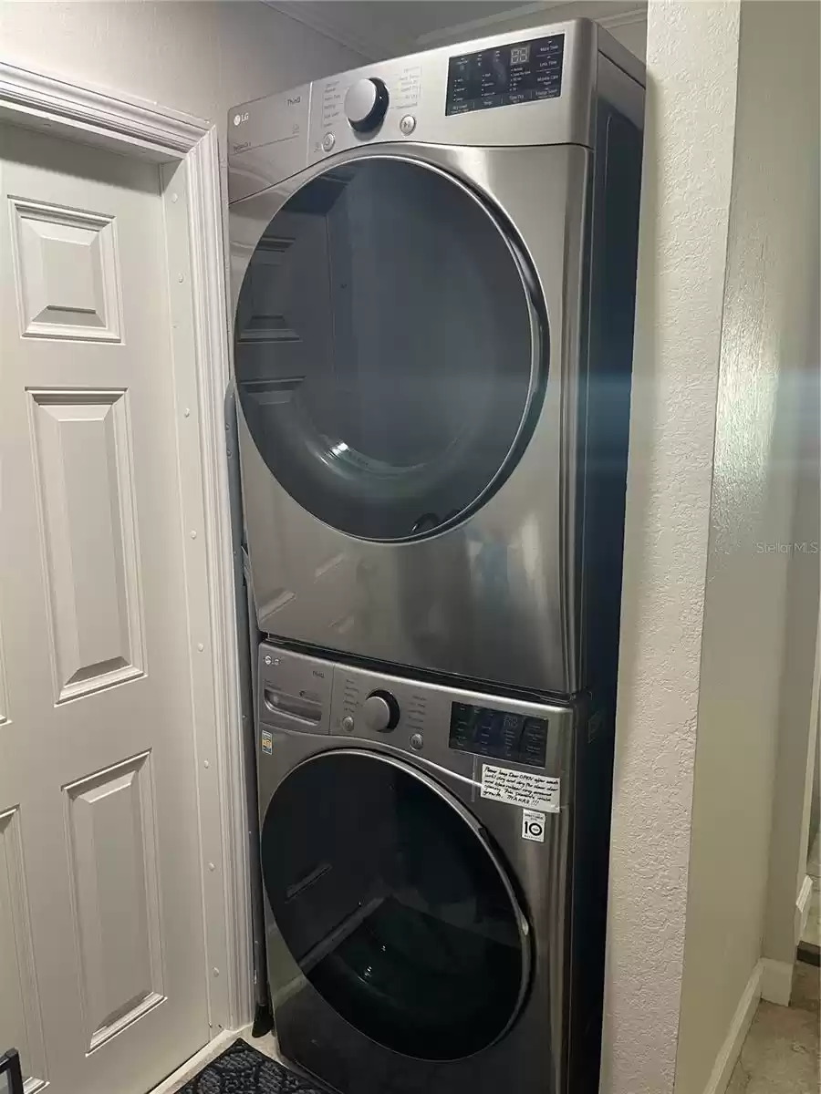 Convenient laundry station inside!