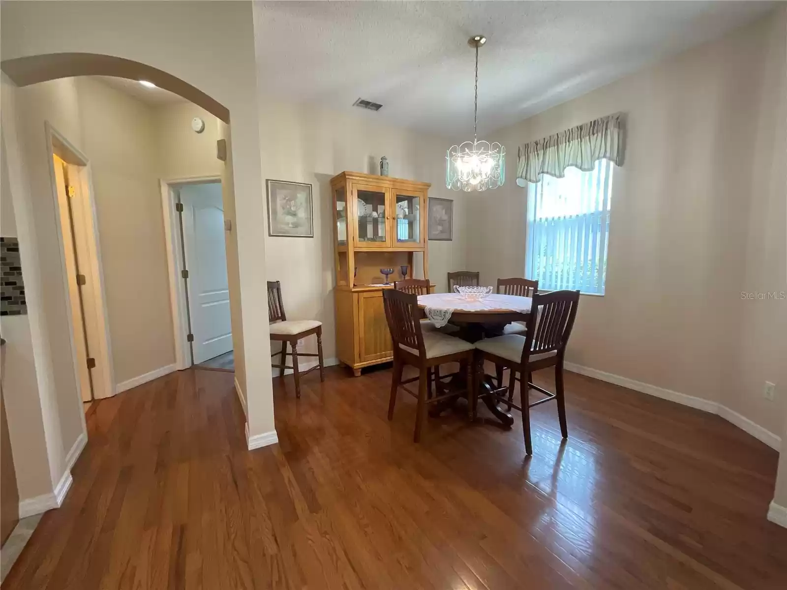 View of dining area from kitchen bar