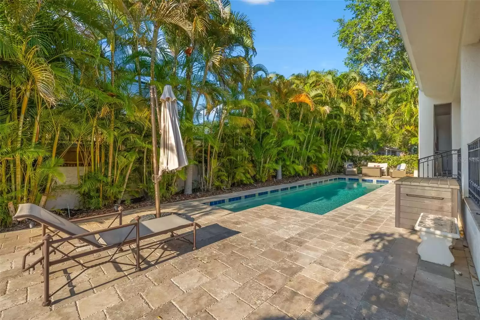 Travertine deck