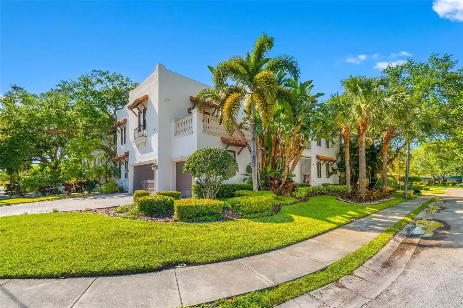 Lush landscaping throughout