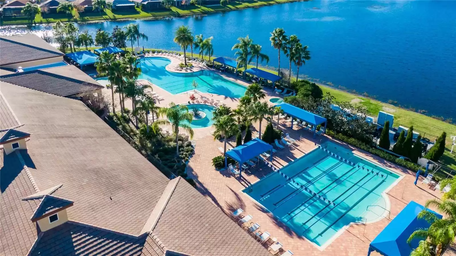 Aerial Community Pool View