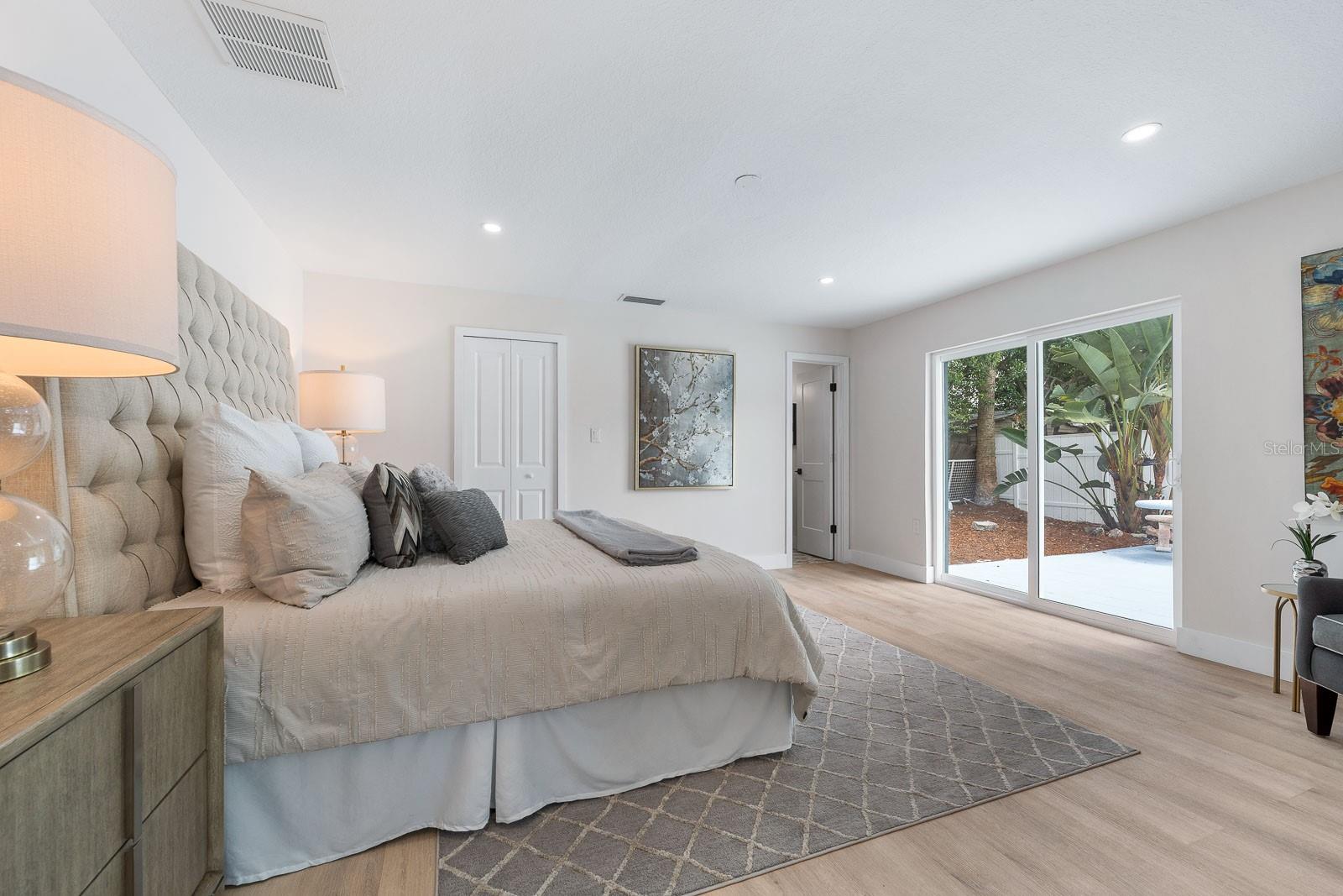 Master Bedroom with New Patio Doors