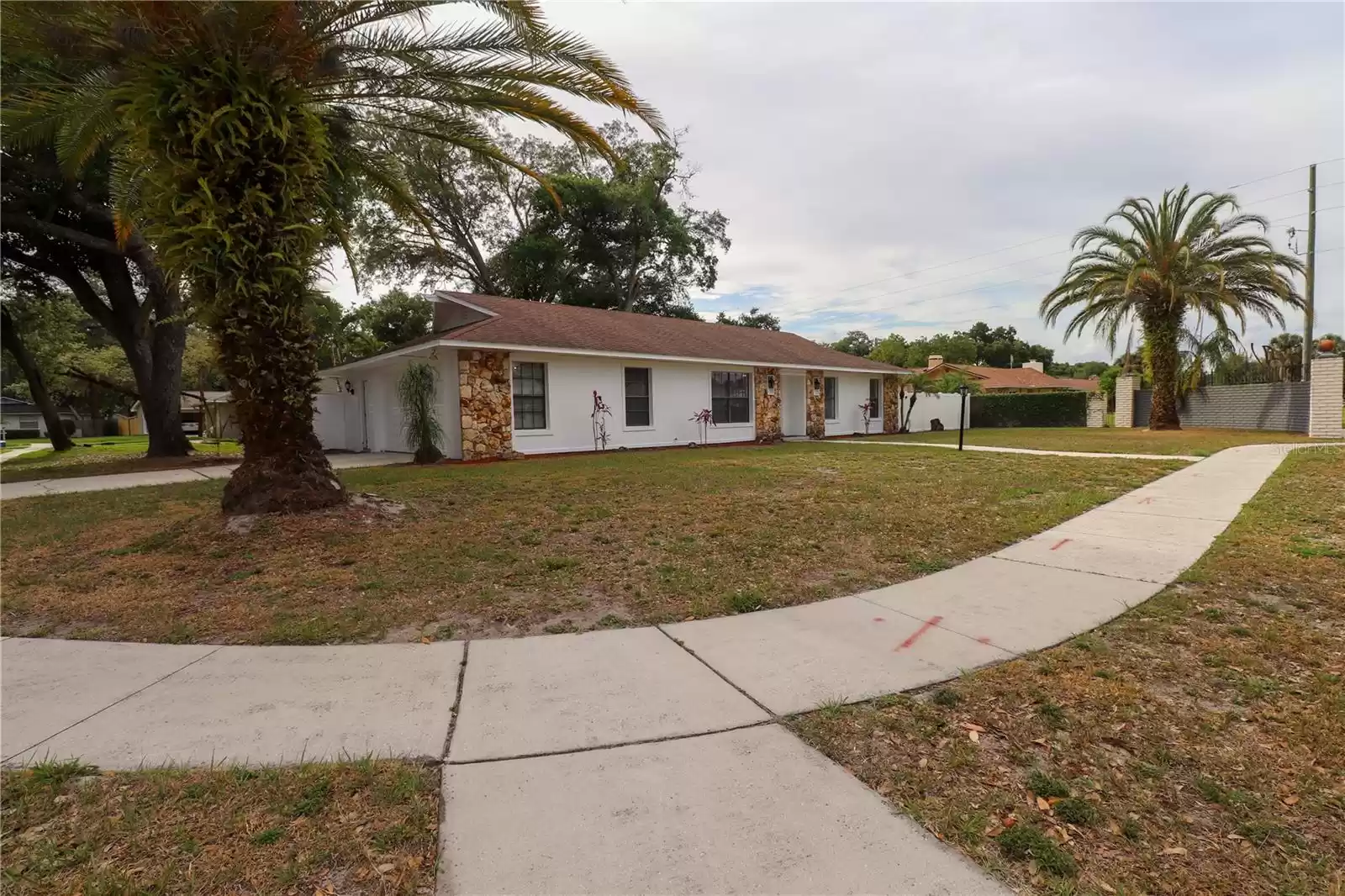 Large front yard.