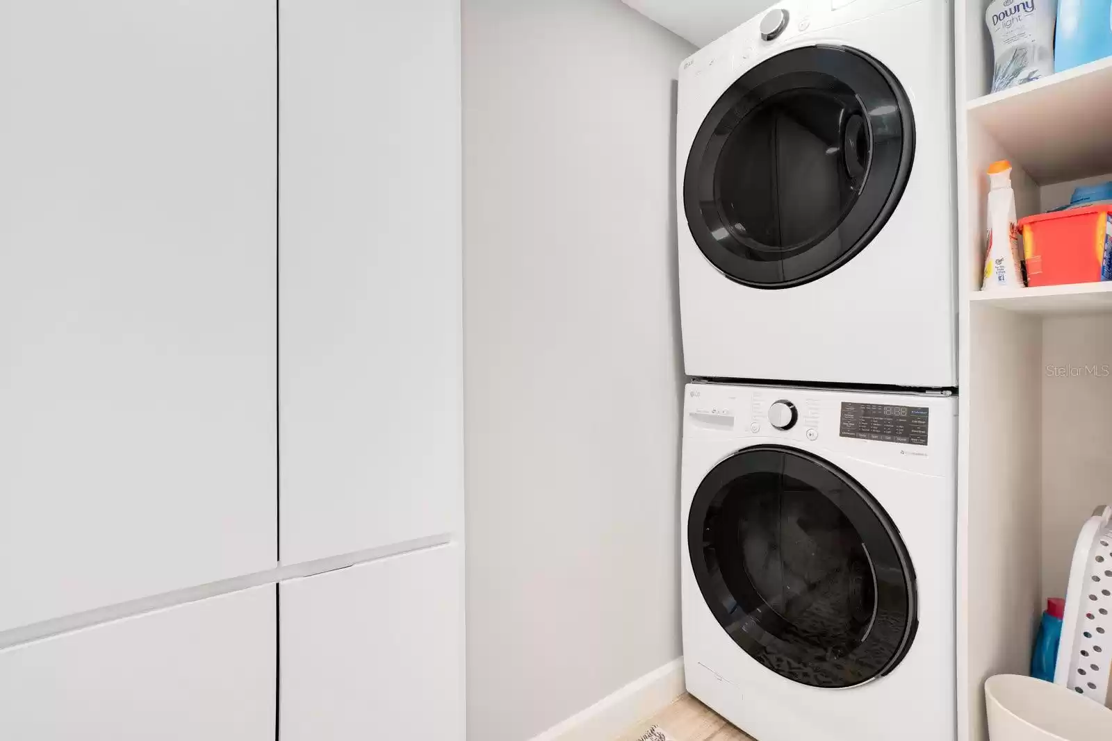 Hallway hidden washer and dryer