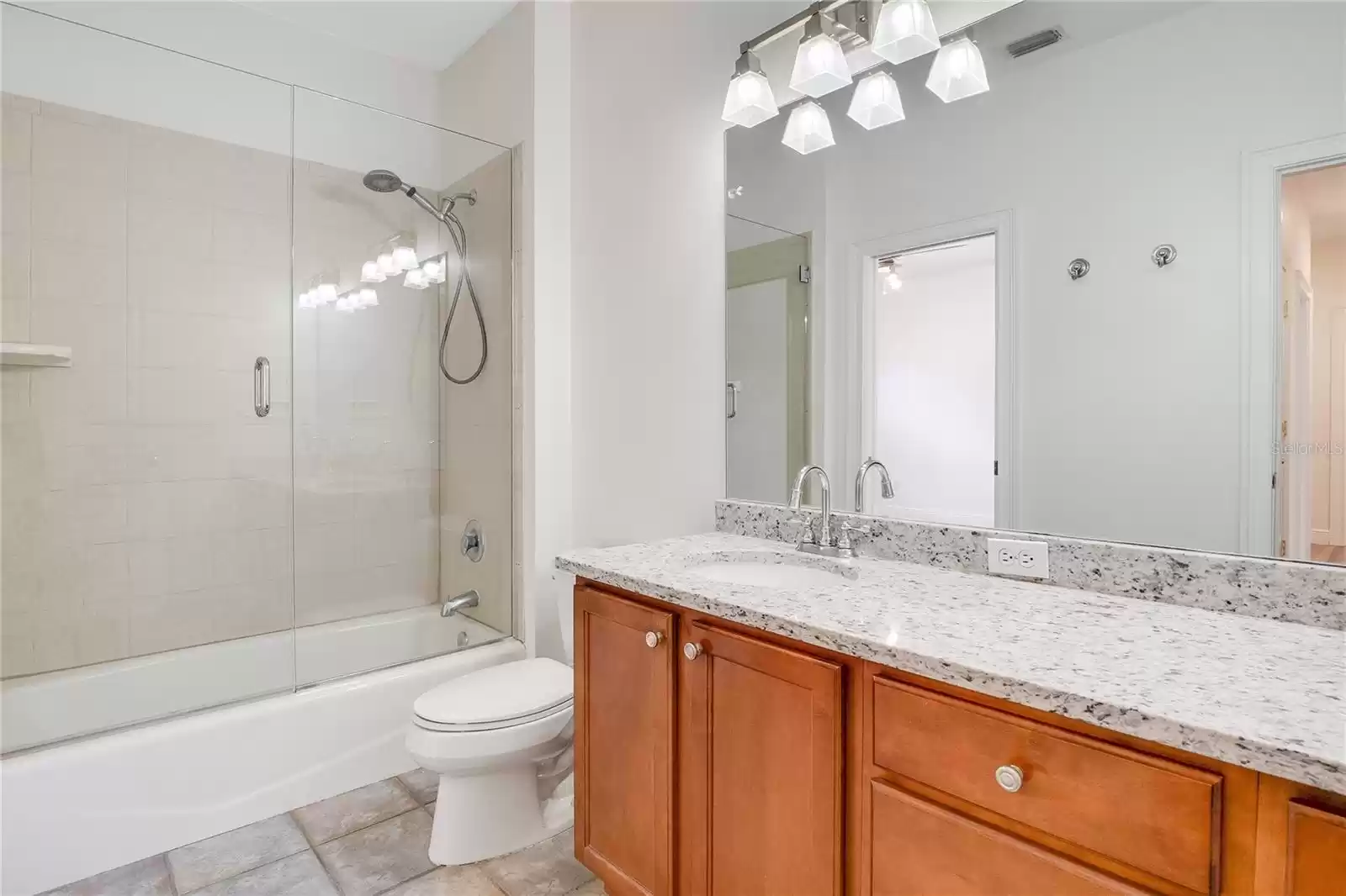 Upstairs hallway guest bathroom.