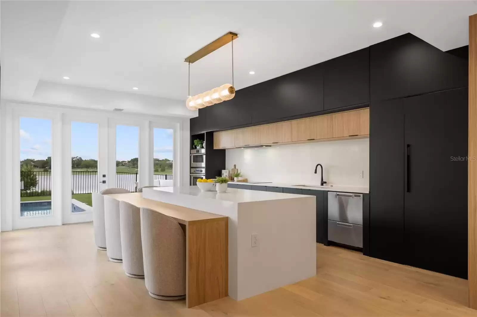 Kitchen with hidden pantry