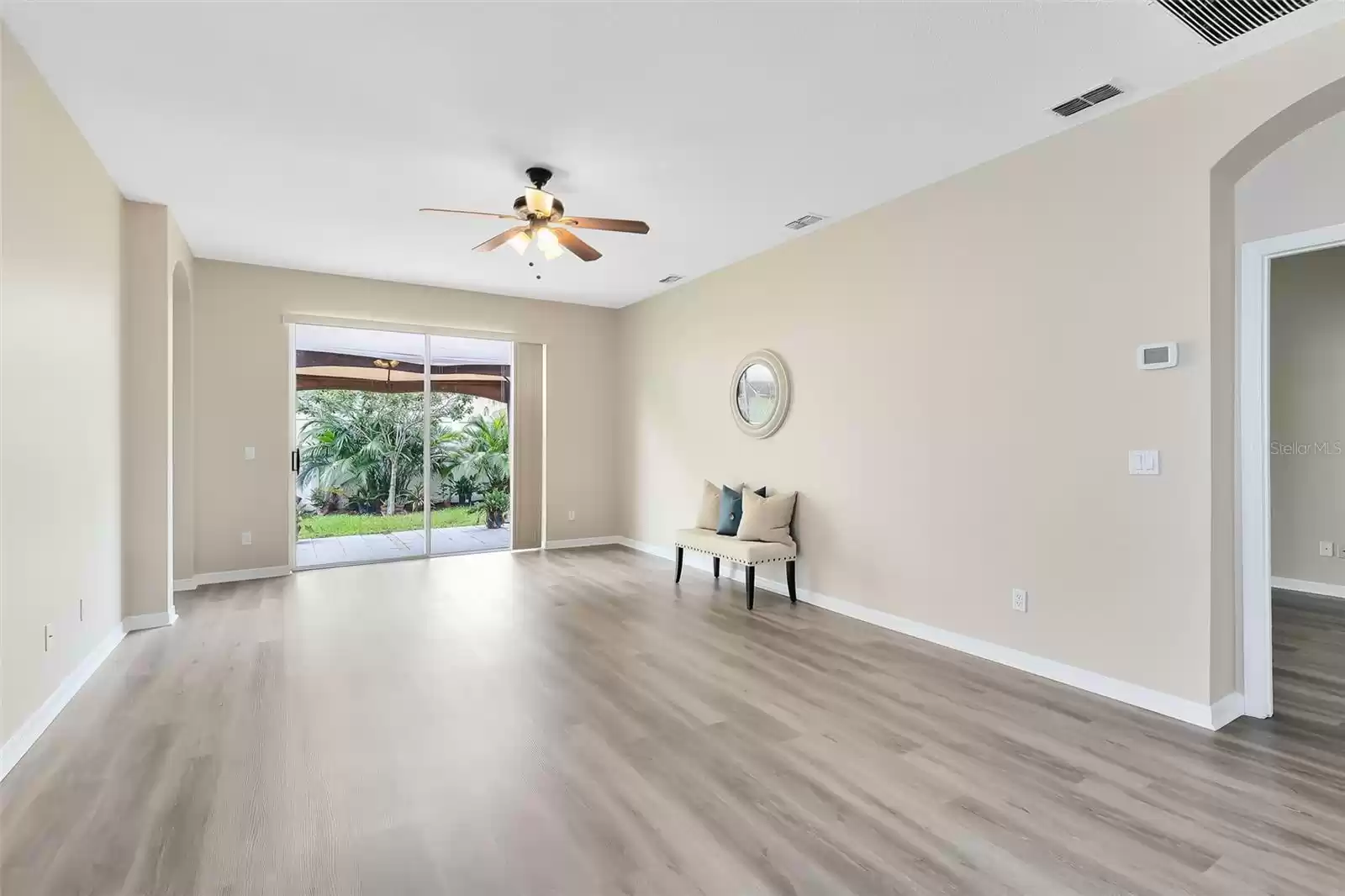 VERY LARGE FAMILY ROOM WITH NEW FLOORING