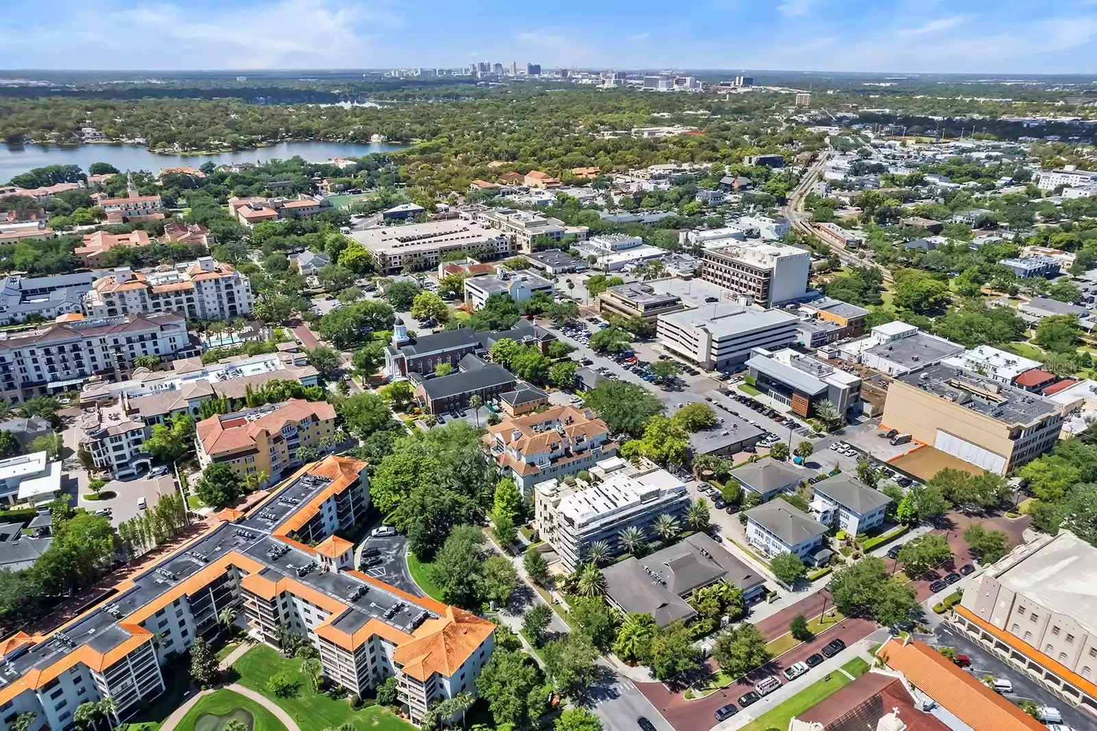 Aerial Downtown Winter Park