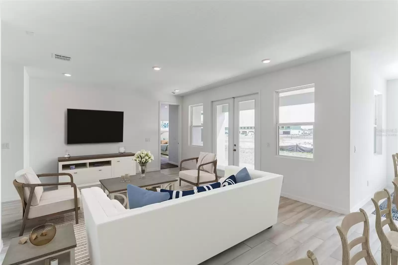 Family Room/Kitchen, Virtually Staged