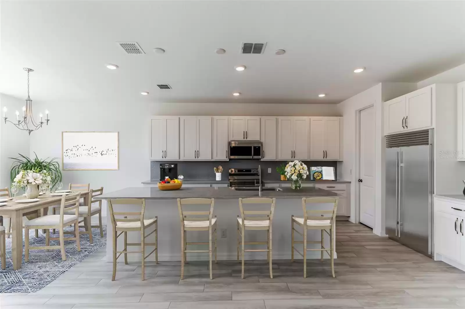 Family Room/Kitchen, Virtually Staged