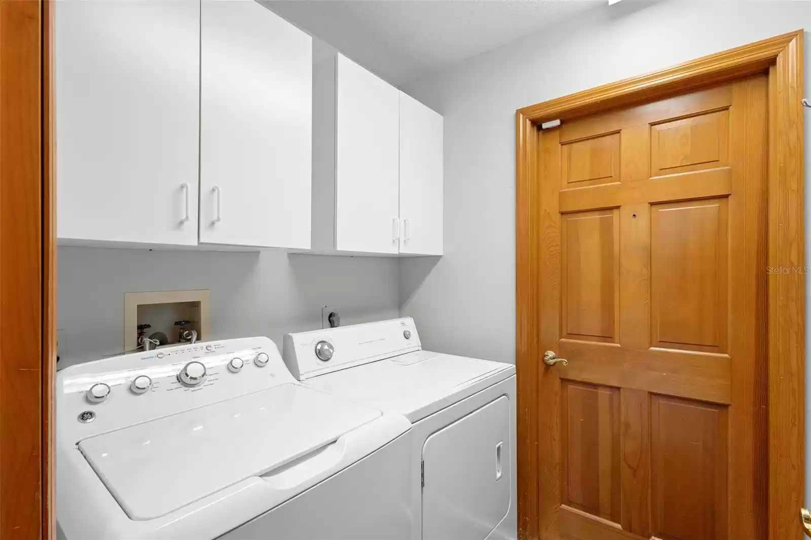 Washer and dryer in the indoor laundry room stay with your new home.