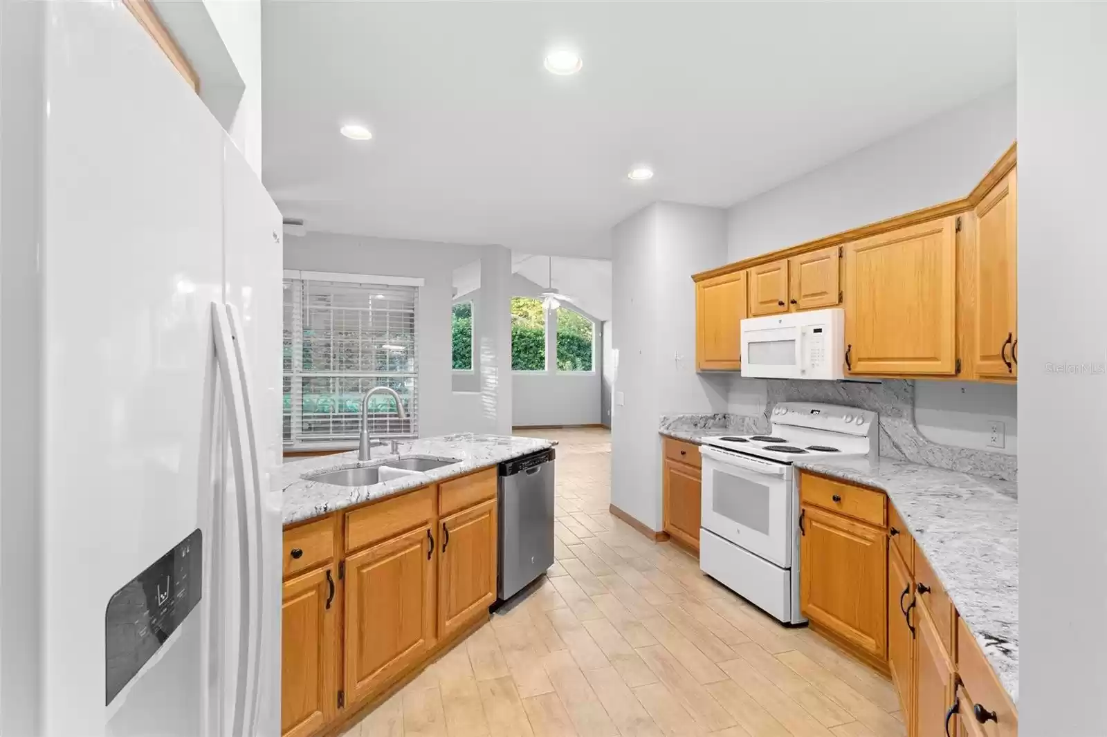 The spacious kitchen includes all appliances.