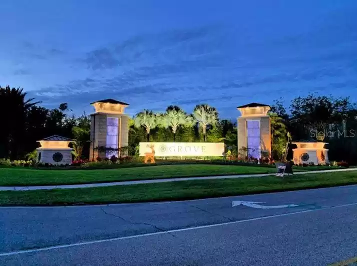 Private road entrance to the resort