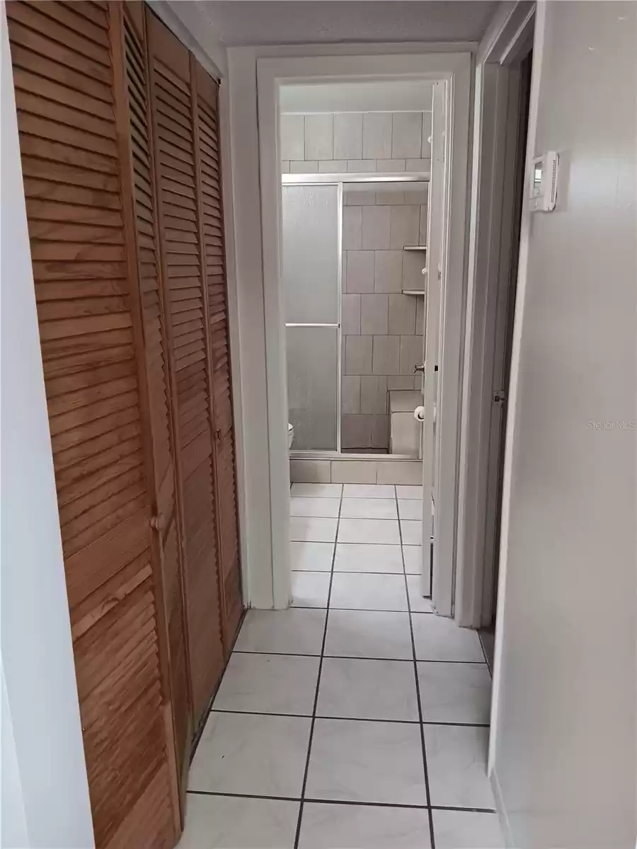 Hallway to bath/shower