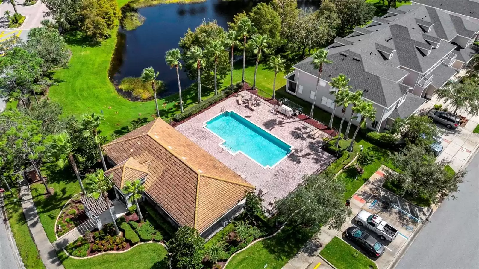 aerial view of another pool