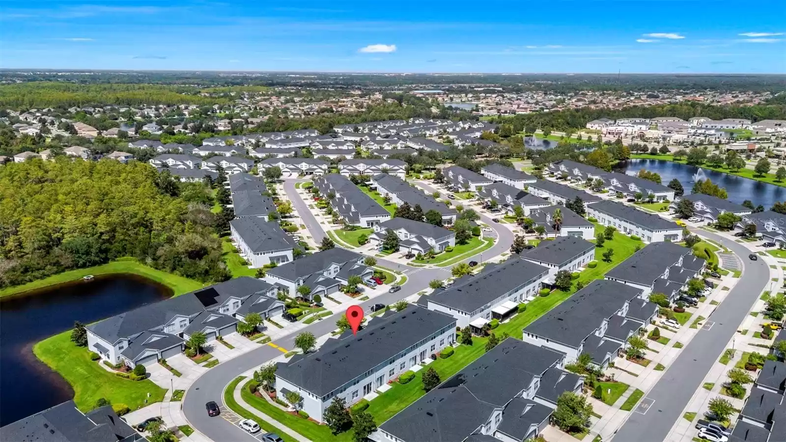 Aerial view of community