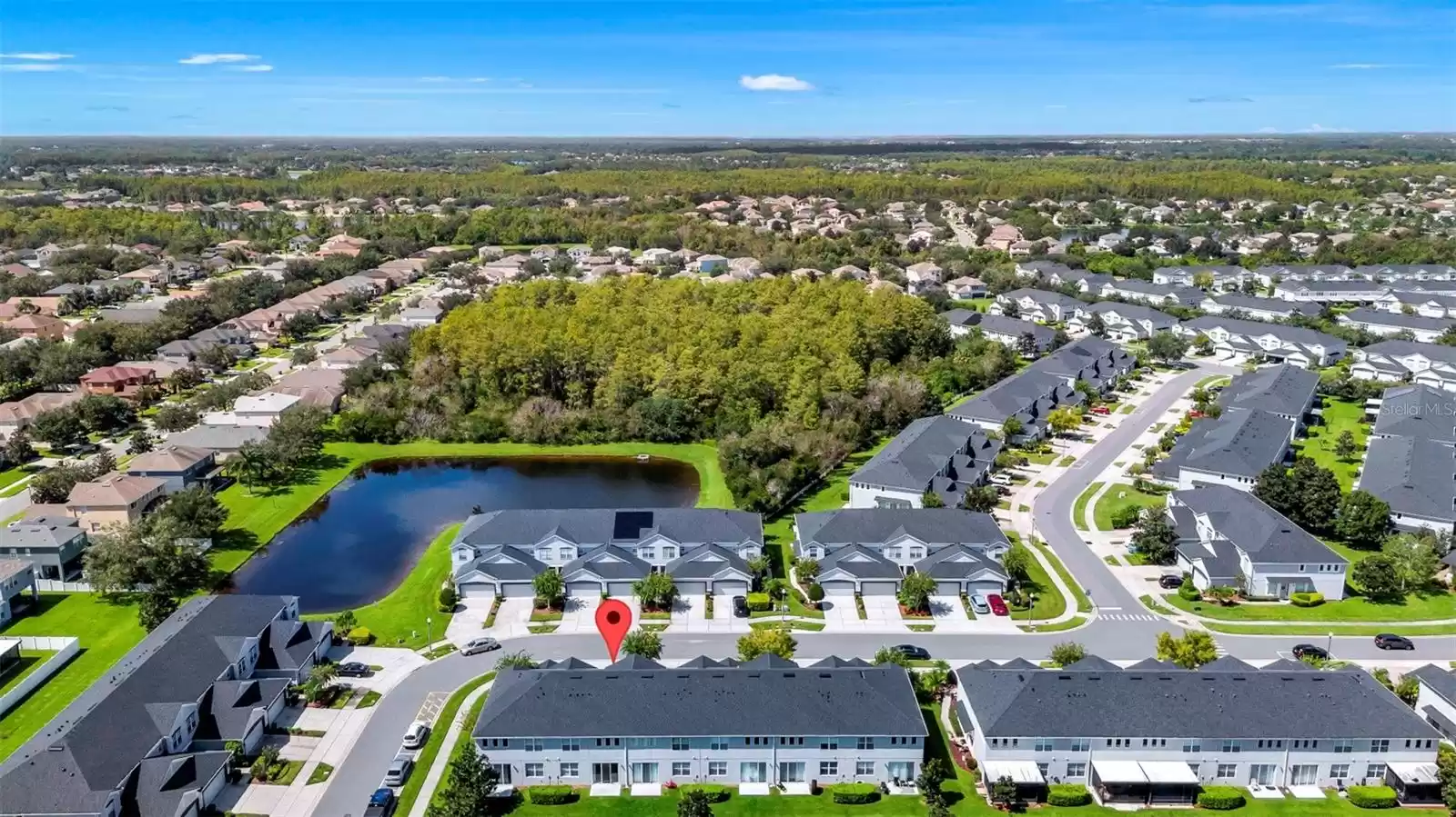 Aerial view of community