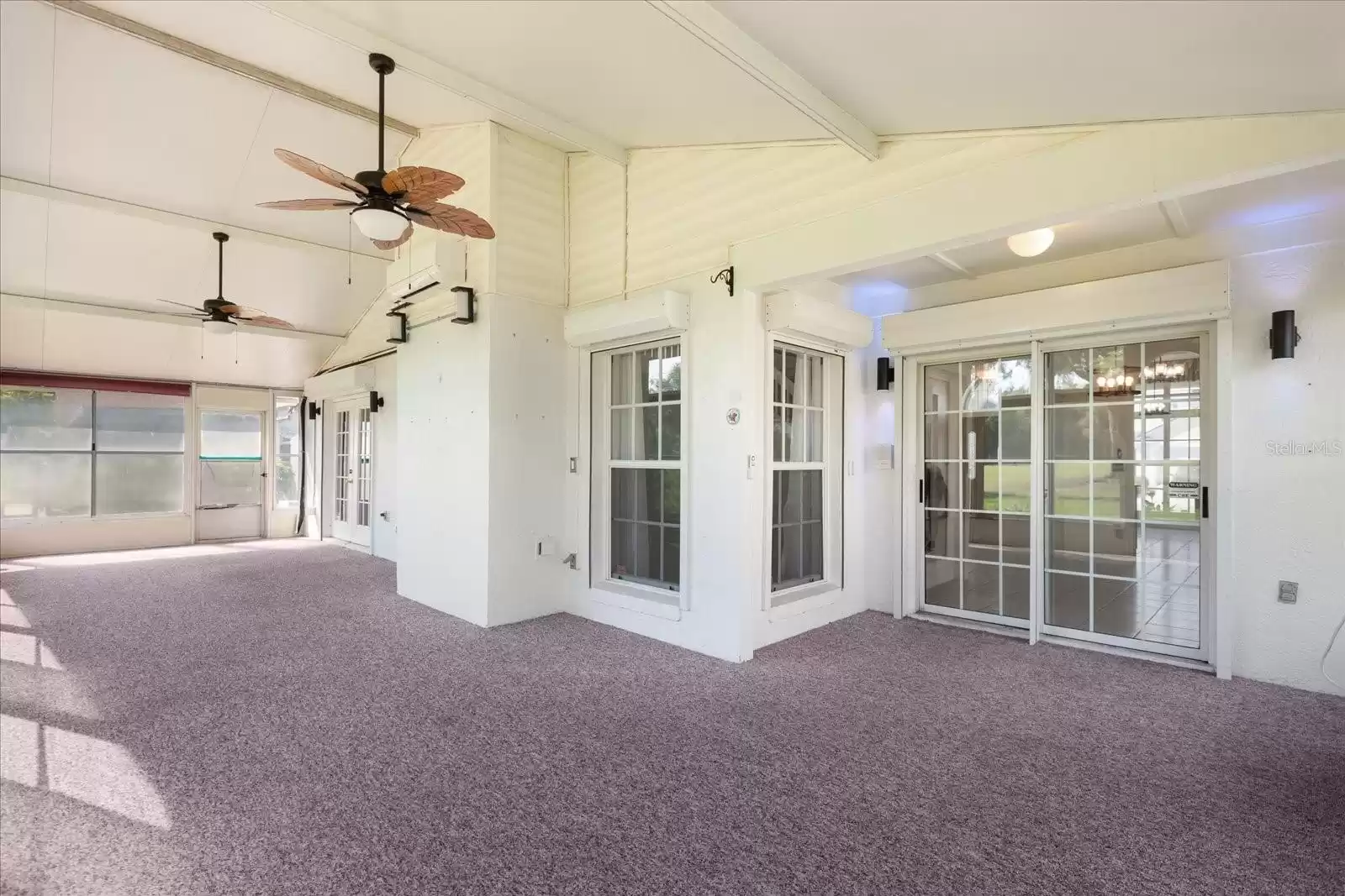 Florida Room under air, looking towards dining room