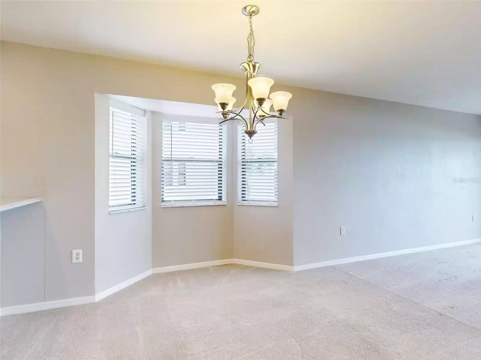 Dining area with bay window