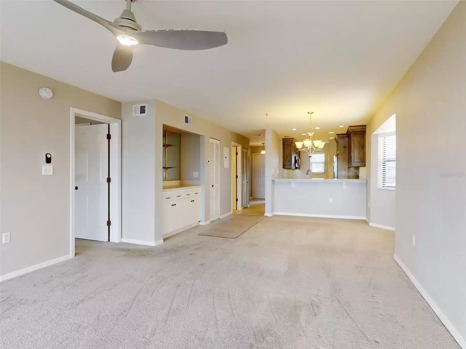 Living area looking towards kitchen