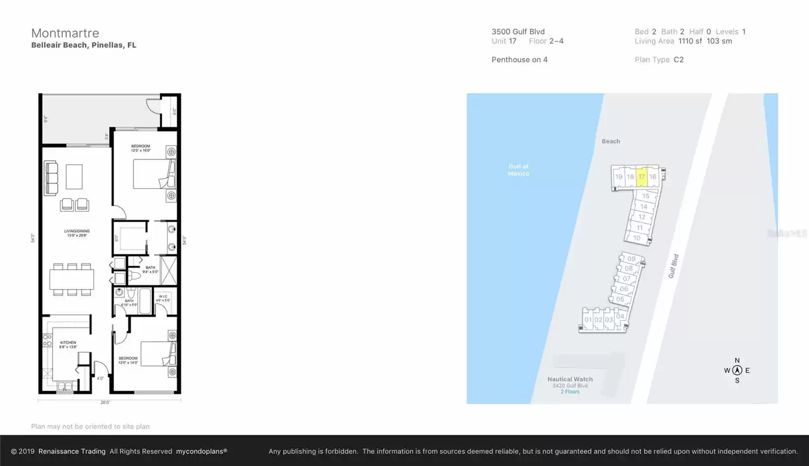 3500 GULF BOULEVARD, BELLEAIR BEACH, Florida 33786, 2 Bedrooms Bedrooms, ,2 BathroomsBathrooms,Residential Lease,For Rent,GULF,MFRU8245222