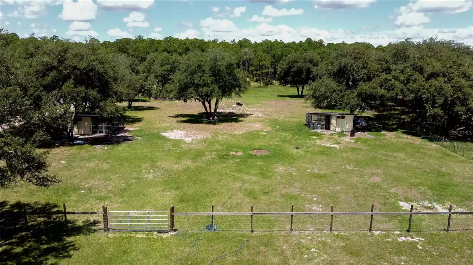 Aerial of back acreage