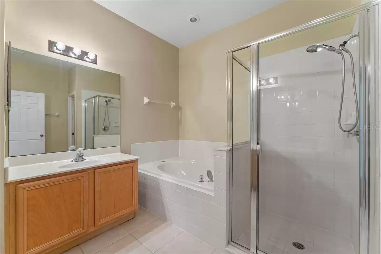 Soaking tub and shower!