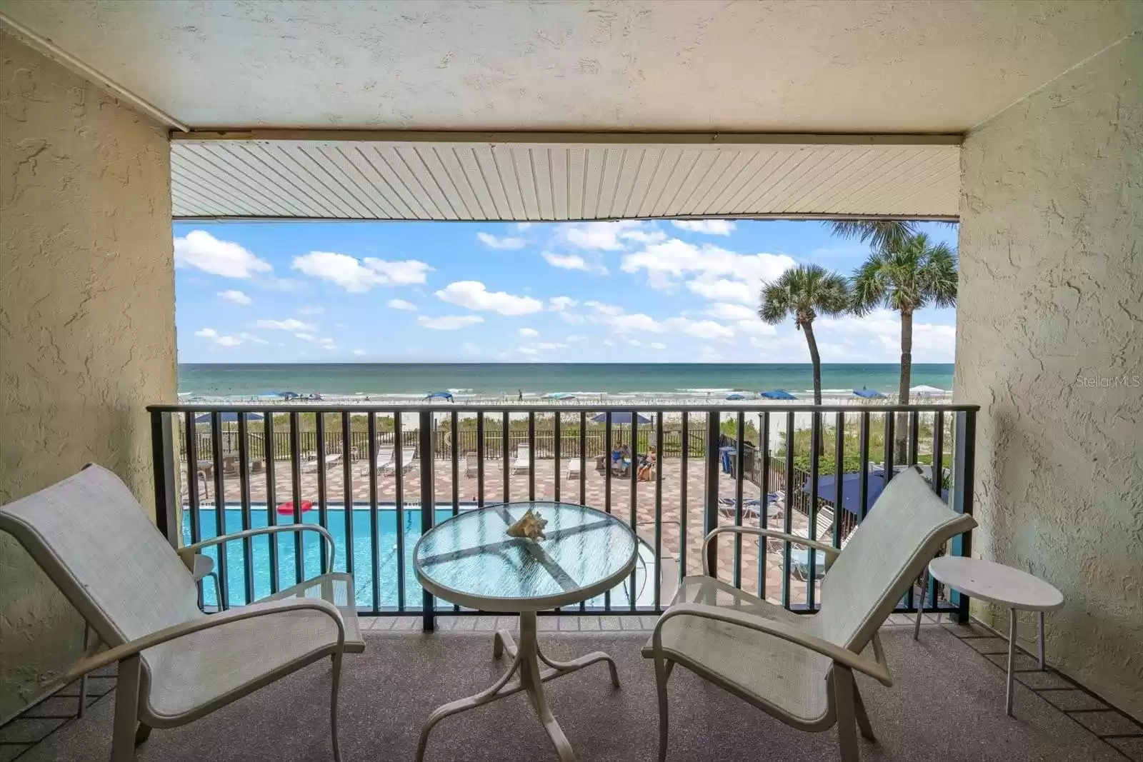 Balcony off great room.