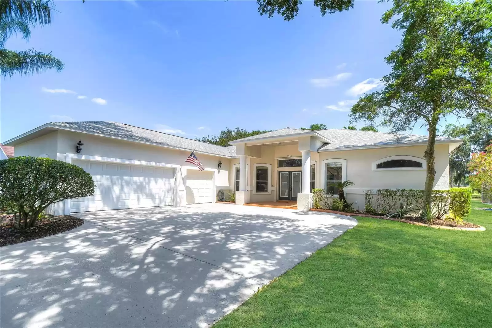 Oversized three car garage!