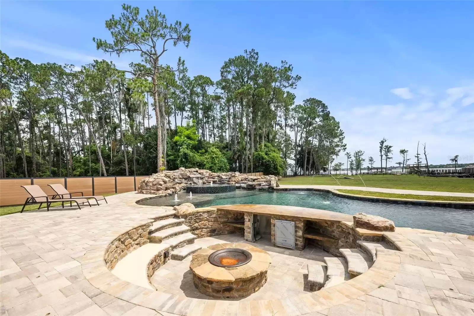 Sunken fire pit