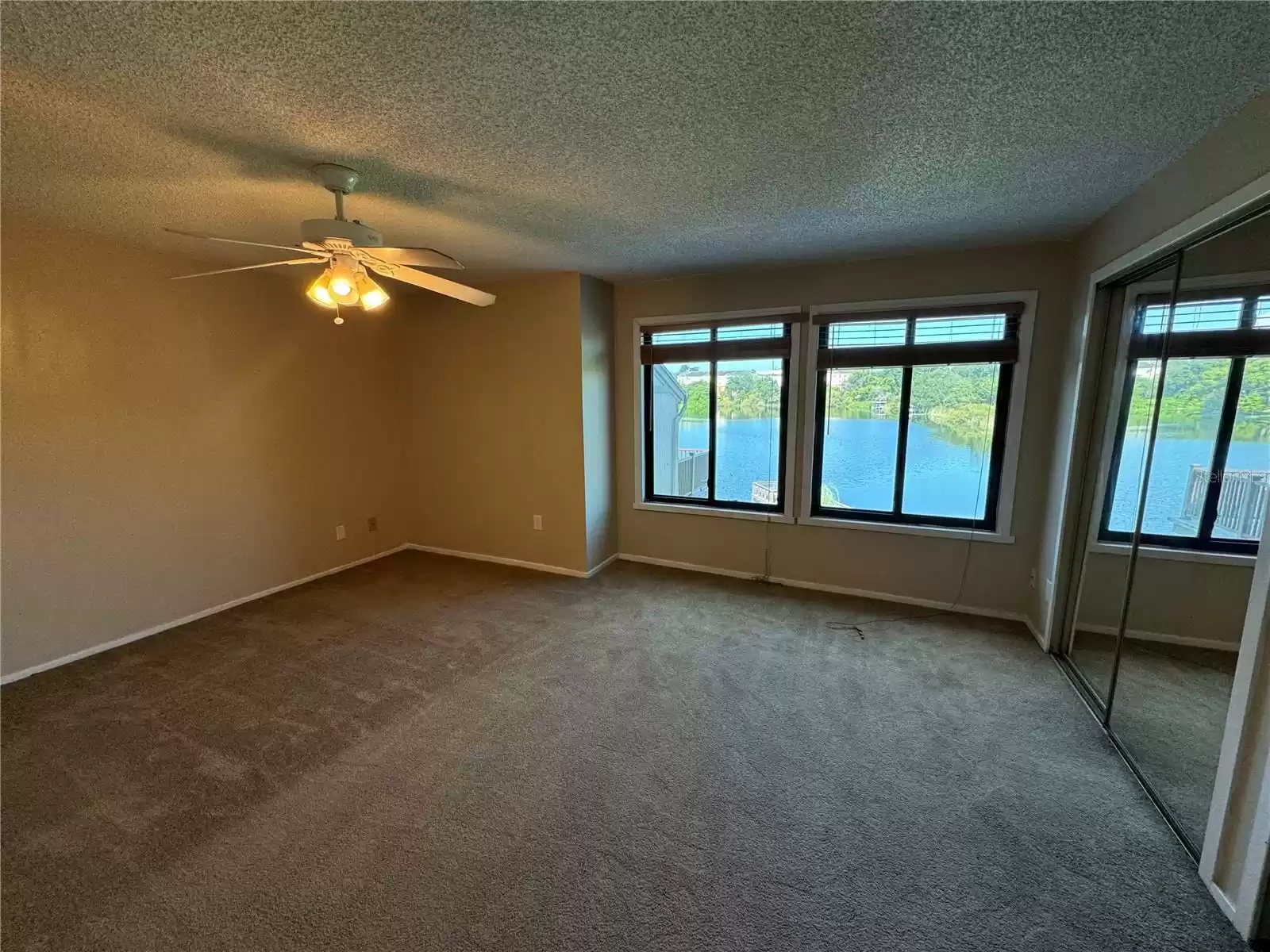 Primary bedroom view of lake