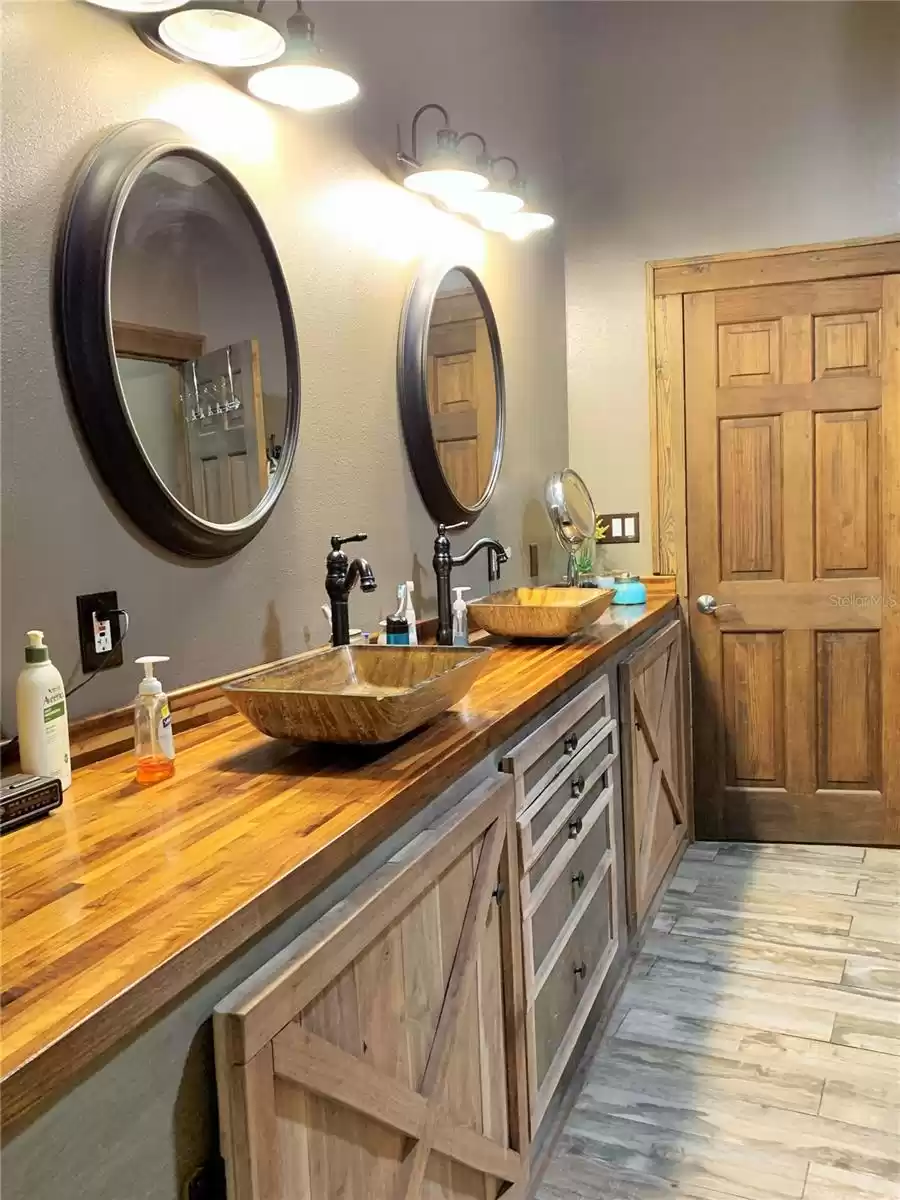 Dual Sinks, Custom Vanity