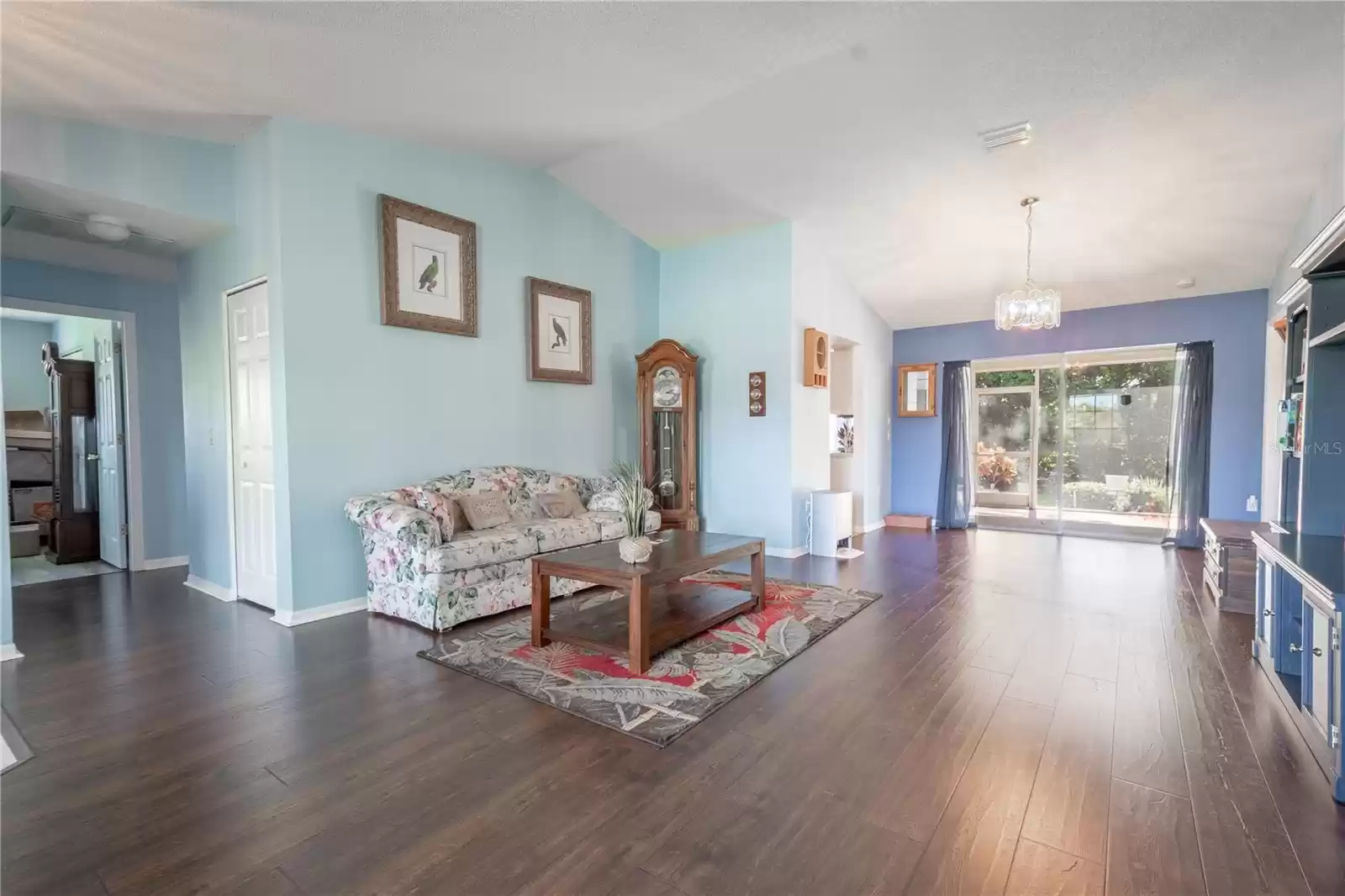 The living Room opens to the dining room.