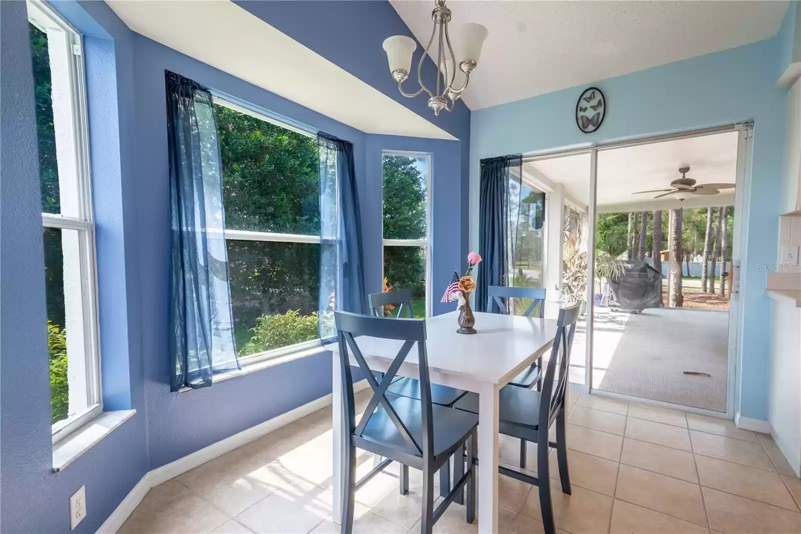 The Eat-in kitchen features a charming breakfast nook.