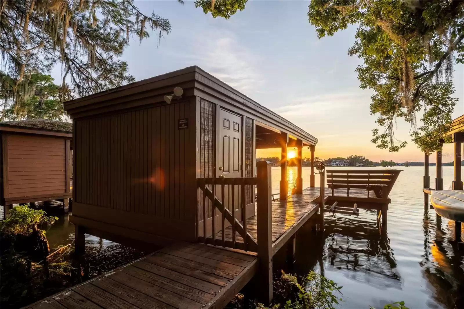 Boat House at Sunset