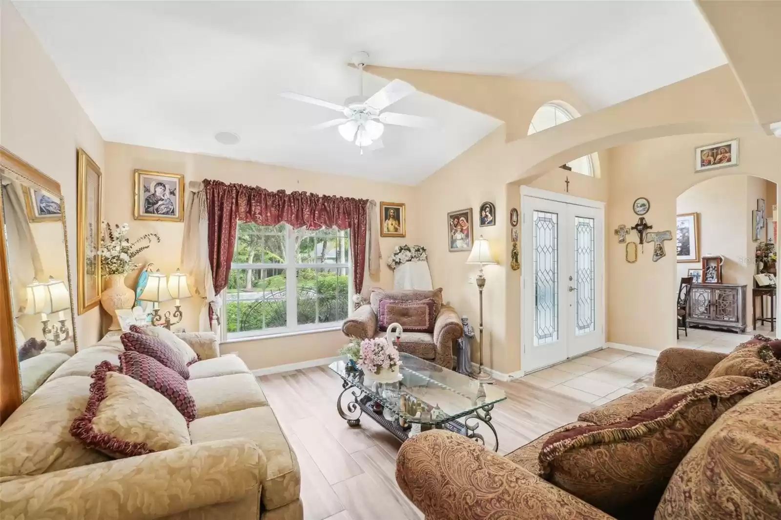 Living room with room of foyer