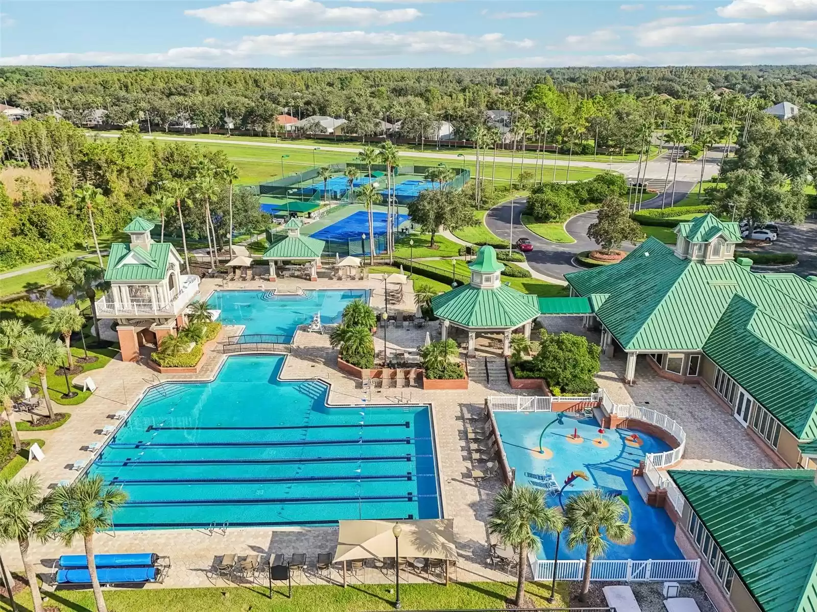 Community Club - Aerial view of community pool